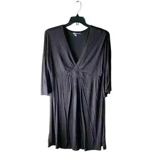 Briolette Dress Brown Stretch V-Neck Women's Size 14/16